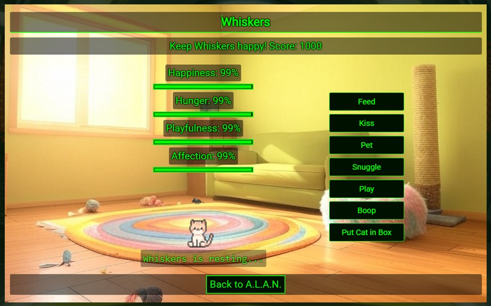 A.L.A.N. Whiskers Game